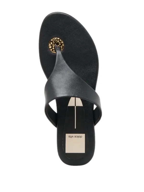 Dolce Vita Kittle Thong Sandals Leather Gold Embellishment Brand NEW Size- 7 - Image 2