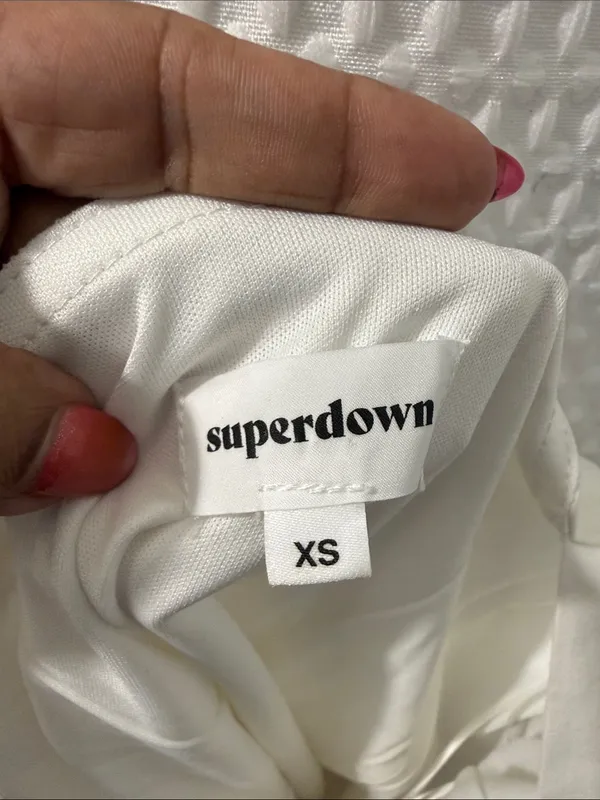 Superdown Women’s White Sions Tie Strap Dress Size XSMALL - Image 8