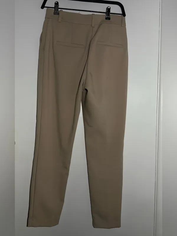H&M Women's Straight-Leg High-Waist Trousers - Beige - Image 5
