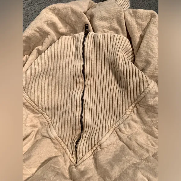 FP one free people cream cotton Sweatshirt sweater - Image 7