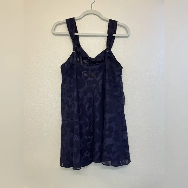 Victoria's Secret Vintage Y2K Babydoll Dark Blue Chemises Top with Bow Size S‎ - Image 11