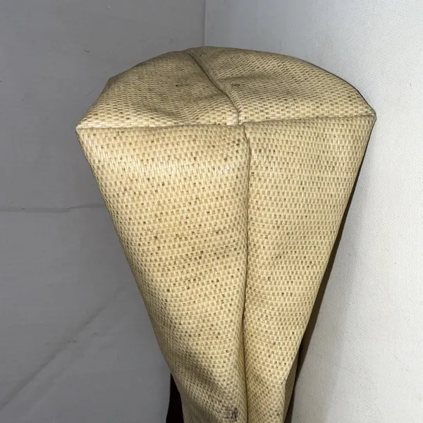 Dooney & Bourke Leather Handle Hobo‎ Canvas Faux Basket Weave Bucket Tote Bag - Image 14