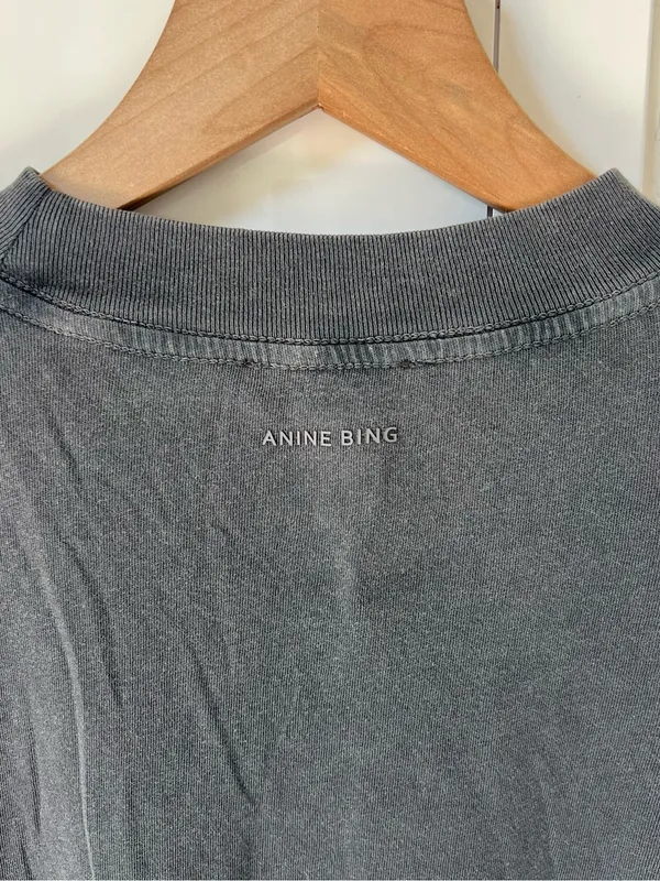 Anine Bing Ashton Spirit Of Concert Tee in Washed Black NWOT - Image 5
