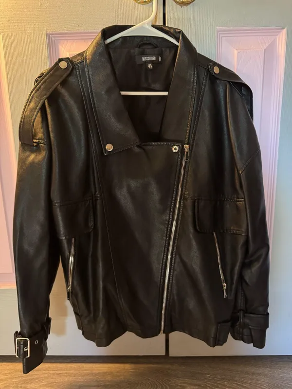 Missguided Faux Leather Jacket - Image 2