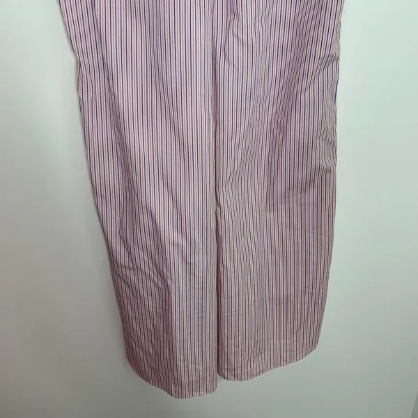 Sandro Striped Ruffled Cotton Rose Shirt Midi Dress Womens 2 - Image 15