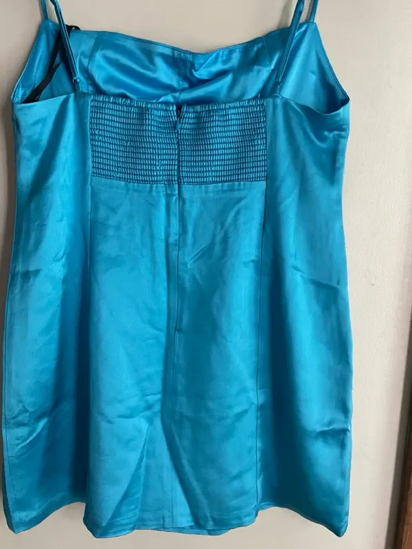 Retrofete Janessa Mini Dress Aqua Blue - Image 10