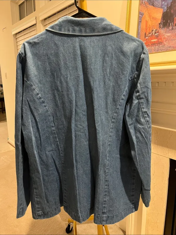 Tudor Court Vintage Denim Blazer Jacket - size XL - Image 2