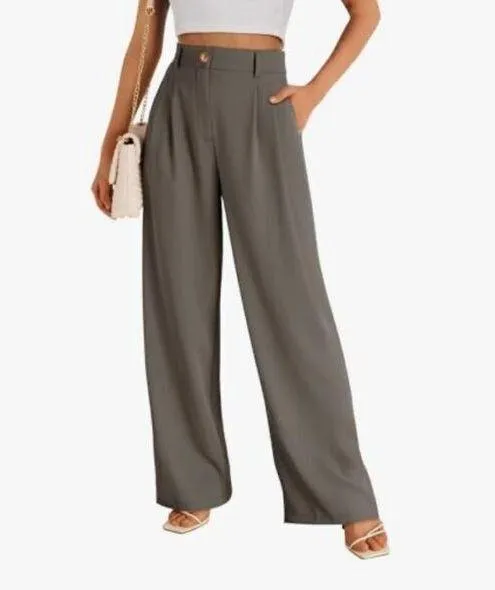 NEW LILLUSORY Wide Leg Dress Pants High Waisted Dressy Trousers L - Image 3
