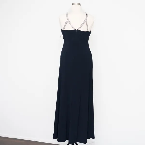 Betsy‎ & Adam. Jayleen High Neck Jeweled Back Gown. - Image 4
