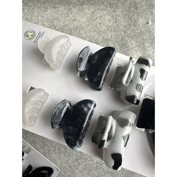 Time And‎ Tru Hair Claw Clip Lot of 2 Sets, 14 Total Black Clear White Lg Small - Image 11