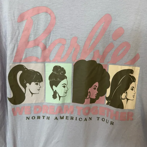 Barbie We Dream Together North America Tour Long Sleeve Crop Top Size Medium - Image 2