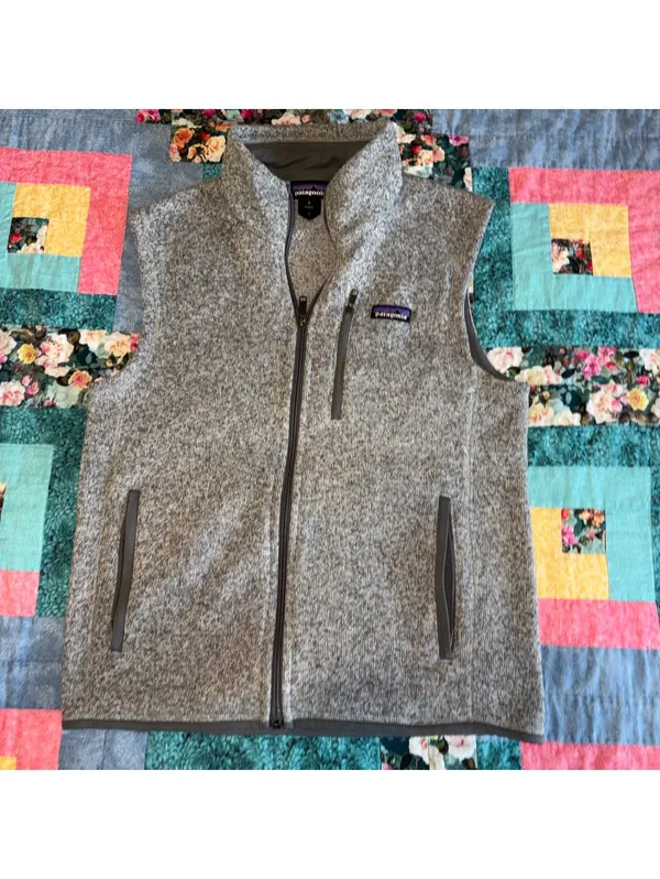 Patagonia $129 NEW Womans M Gray Fleece Vest Better Sweater Outdoor Full Zip Med - Image 2