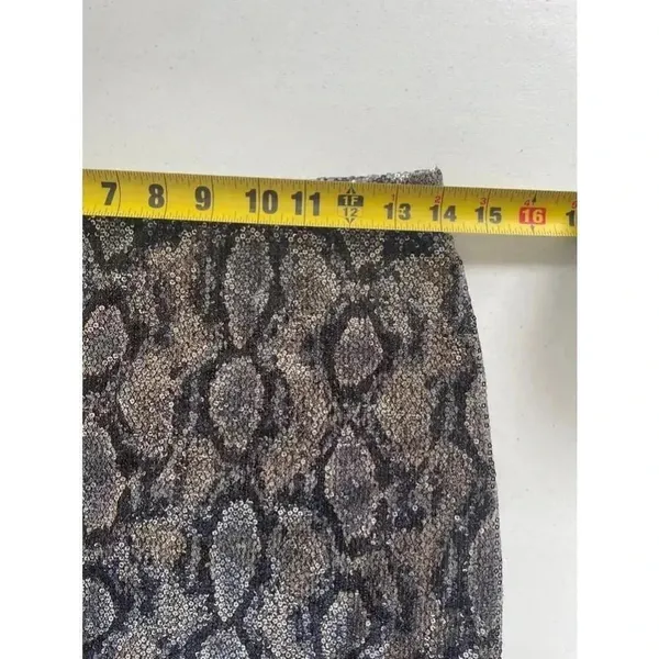Y2K Express Sequin Snakeskin Pattern Mini Skirt - Black/Gold - Size XS 0289‎ - Image 5