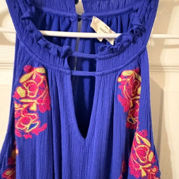 Entro Royal Blue Bohemic Embroidered Maxi Dress - Image 6