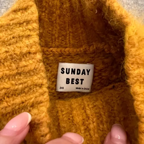 ARITZIA The Sunday Best Melly Wool Sweater in Cairo Gold Woman’s XXSmall - Image 5