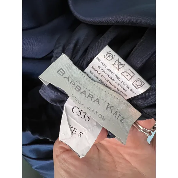BARBARA KATZ BOCA RATON formal strapless 8 ‎ navy blue gown - Image 6