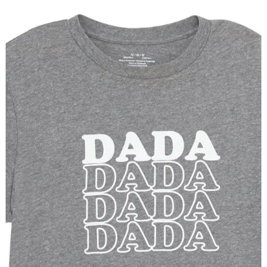 Motherhood Maternity Unisex Dada Graphic Tee Sz L Gray Short Sleeve Father's Day - Image 7