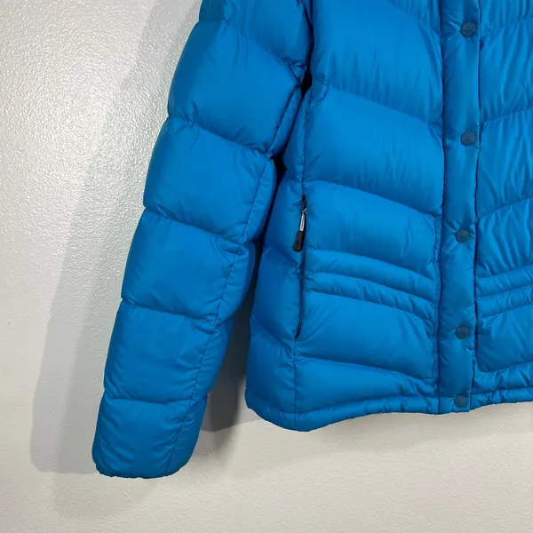 The North Face 700 Down Puffer Jacket‎ Womens [Size] Blue Quilted Hooded Fall - Image 10