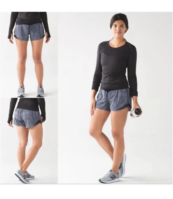 Lululemon hotty hot 4” running short fall net white black - Image 2
