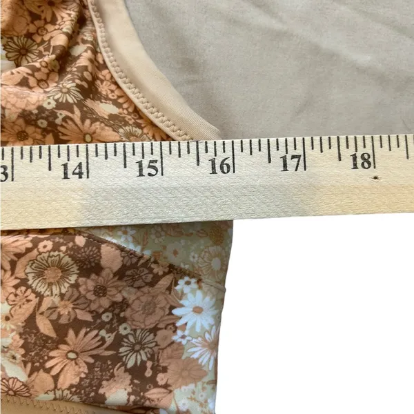 Aerie scoop Floral Nude tan bra size X-Large - Image 3