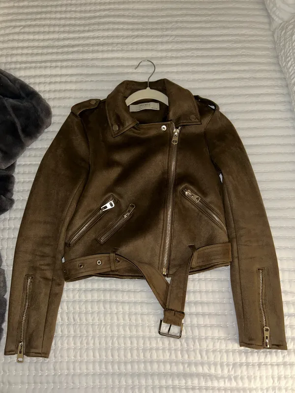 ZARA Moto Suede Jacket Biker - Image 2