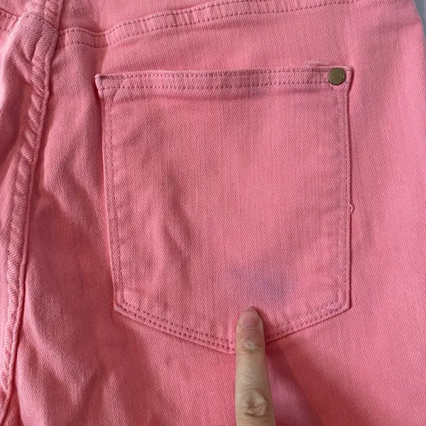 Judy Blue Hot Pink Garment Dyed Frayed Straight Leg Jeans Cropped Women 15 / 32 - Image 11