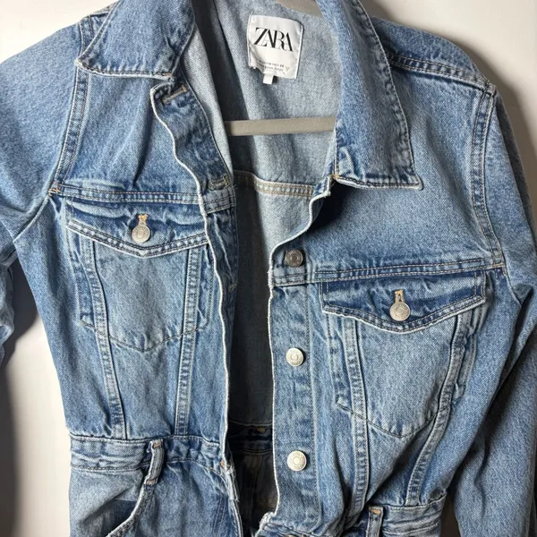 Zara Denim Jumpsuit Size M - Image 3