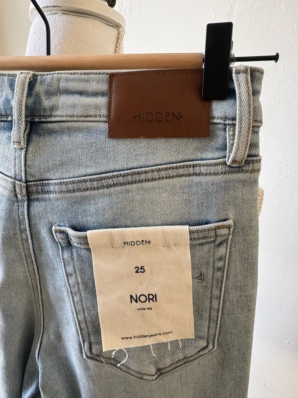 Hidden wide leg crop jeans Nori - Image 4
