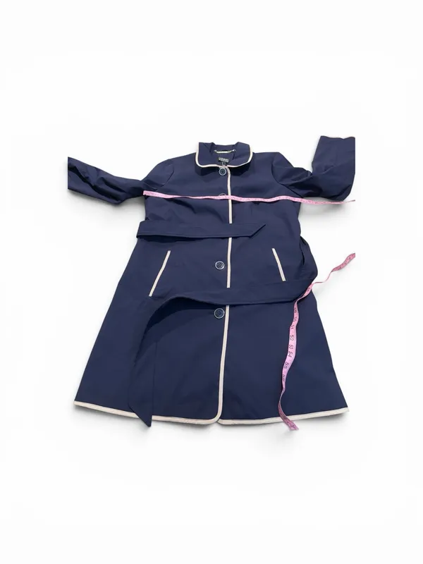 DENNIS BASSO navy water resistant trench - Image 4