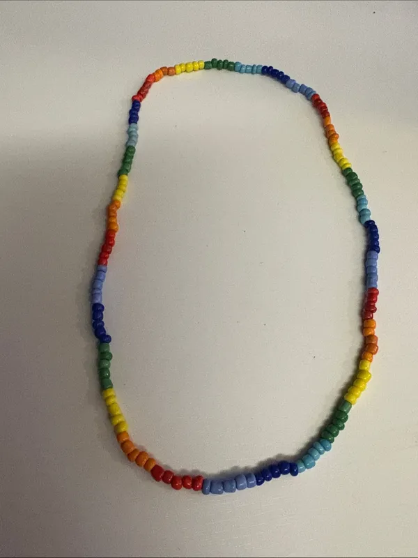Multicolor Seed Bead Necklace - Image 4