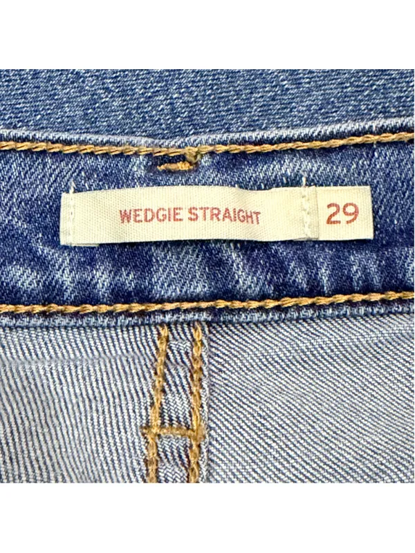 Levi’s Wedgie Straight Jeans Women’s 29 High Rise Distressed 26” Inseam - Image 6