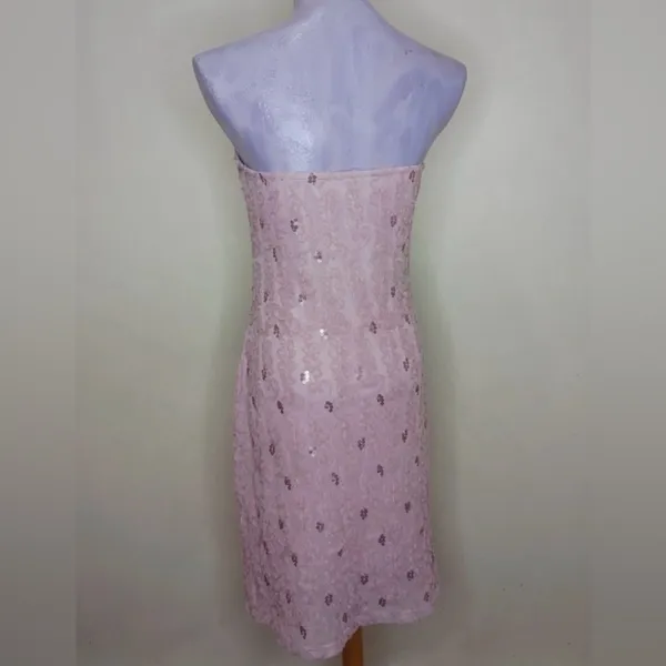 Forever 21 Strapless Sequin‎ Lace Bodycon Dress XL - Image 6