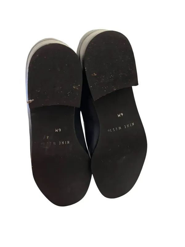 Nine West Darwin Loafer Pumps Low Block Heel Navy Black 6M - Image 7