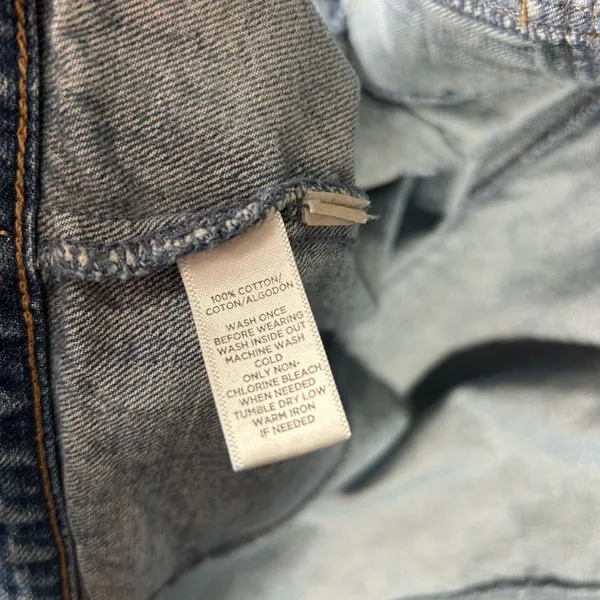 Ann Taylor LOFT Blue 100% Cotton Denim Trucker Jacket Classic Small Jean - Image 7