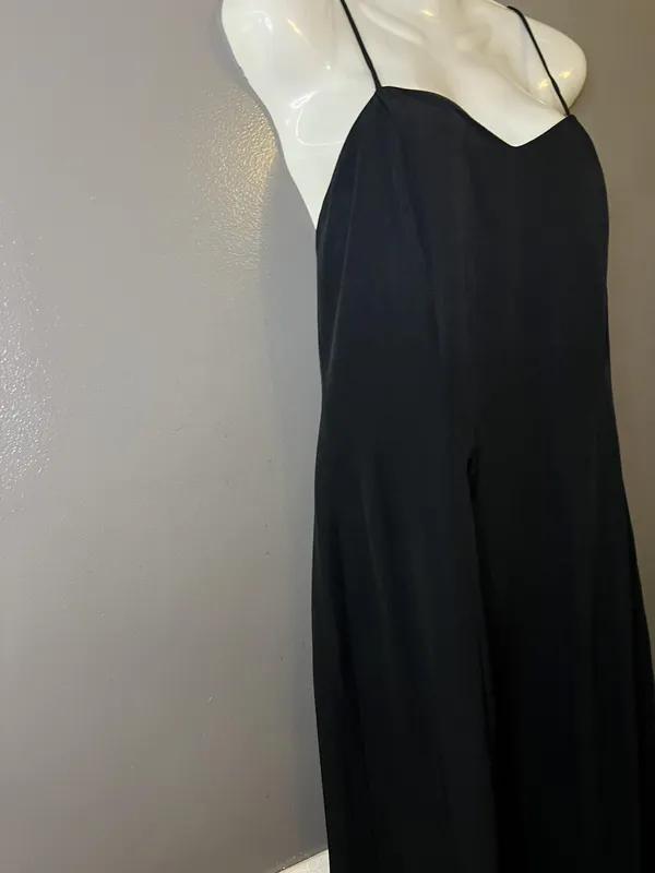 Vintage Joseph Ribkoff Dress Womens 12 Black Sweetheart Slip Spaghetti Strap - Image 4