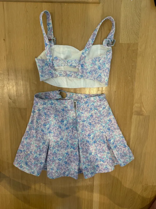 For love & lemons Lou Crop Top and Marlo Mini Skirt Set - Image 3