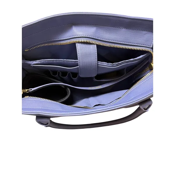 Dagne Dover Signature Legend Coated Canvas Tote Blue - Image 7