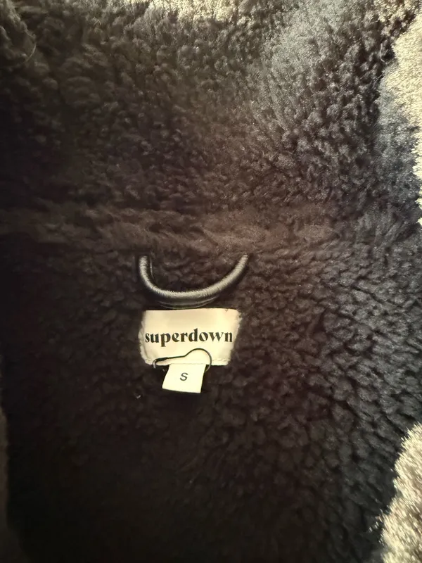 Revolve Superdown Lucinda Faux Leather Teddy Black Jacket  - Image 3