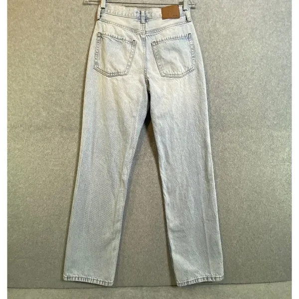 Aeropostale High Rise Baggy Jeans Women 00 Reg Light Wash Denim Retro Y2K EUC - Image 2