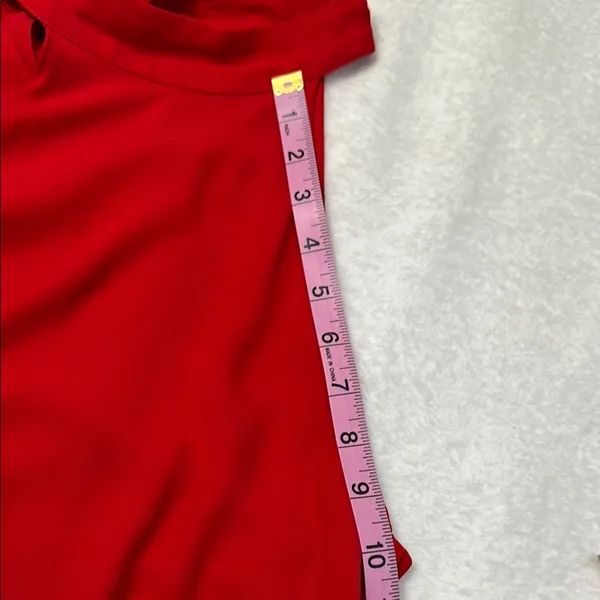 Zara TRF Collection Red Ruffle Sleeveless Halter Top Tied on Back in Size XS - Image 8