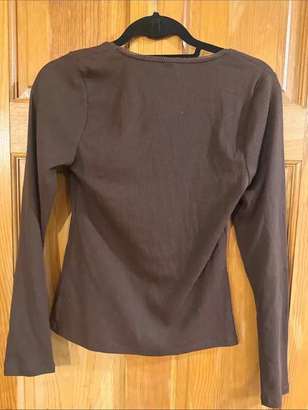 NWT Old Navy long sleeve square neck top size medium. - Image 6