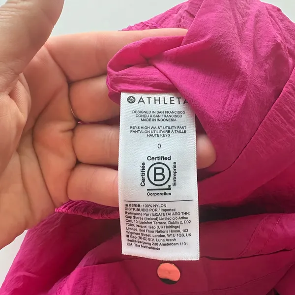 Athleta Alicia Keys Utility Pant Womens 0 Pink High Waist Cargo Jogger Nylon - Image 6