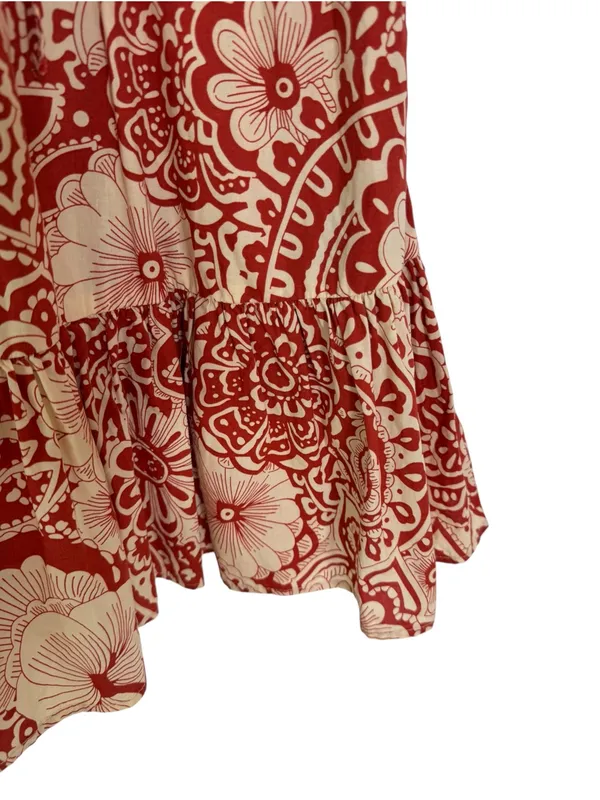 Pinch Cotton Maren Retro Floral Dress with Tie Neck Size S - Image 6