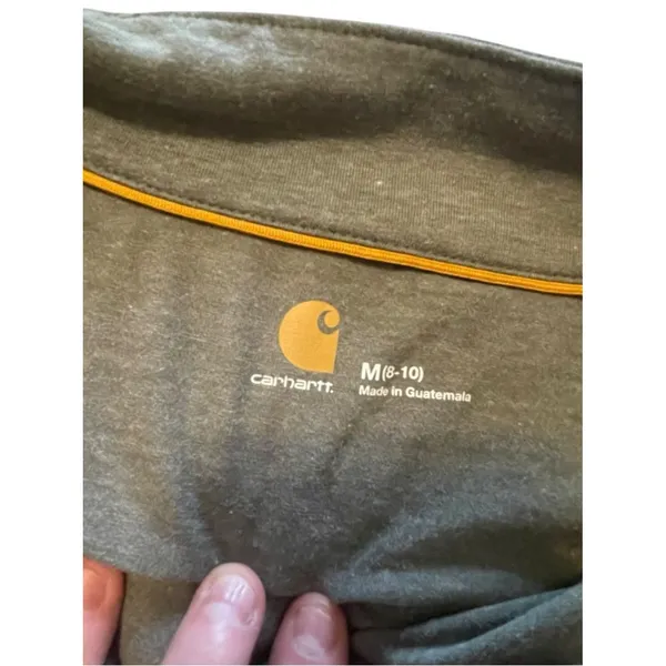 Carhartt Women's For1/4 Zip Lightweight Pullover Olive Green - Image 3