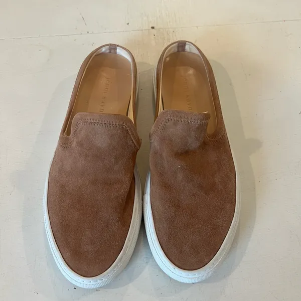 JENNI KAYNE- Suede Mule Slip On Sneakers Honey Tan Brown Size 10 - Image 2