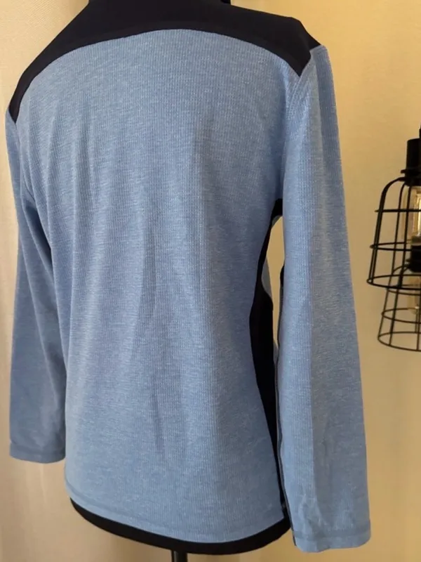 Brooks Brothers Sport 1/4 Zip Pullover Blue Athletic Top Women M - Image 6