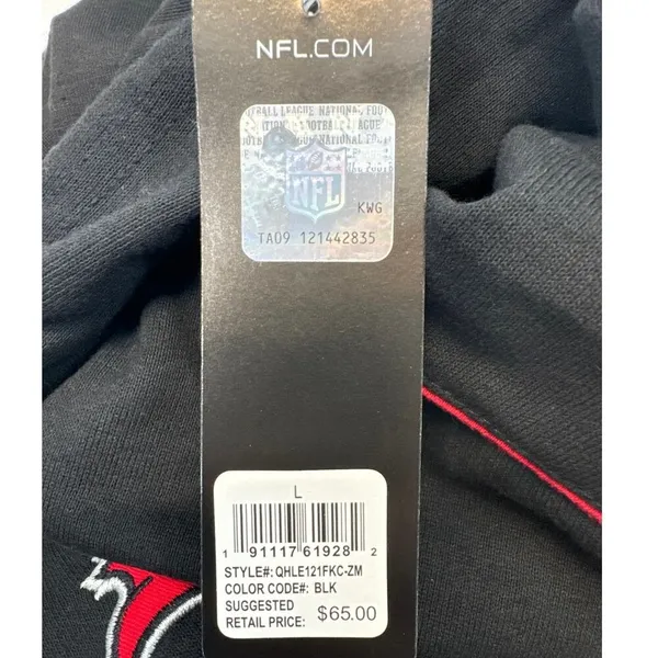 NFL Team Apparel Tampa Bay Buccaneers Black Lightweight Hoodie women sz L - Image 6