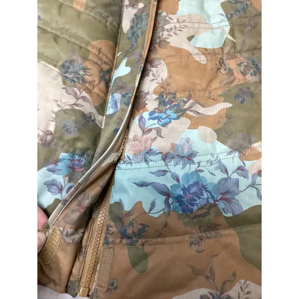 Obermeyer Tuscany II Jacket Vintage Camo Floral Ski Puffer Faux Fur Hood 11225 8 - Image 3