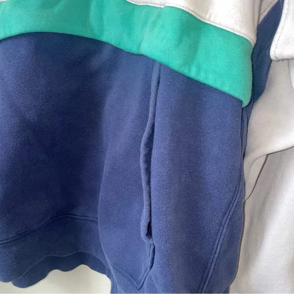Nike Gray and Blue Colorblock Sweatshirt Athletic Fit - Image 3