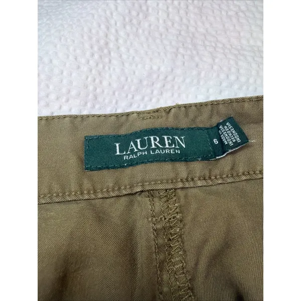 Lauren Ralph Lauren Lightweight Cargo Pants Olive Green Sz 6 - Image 3